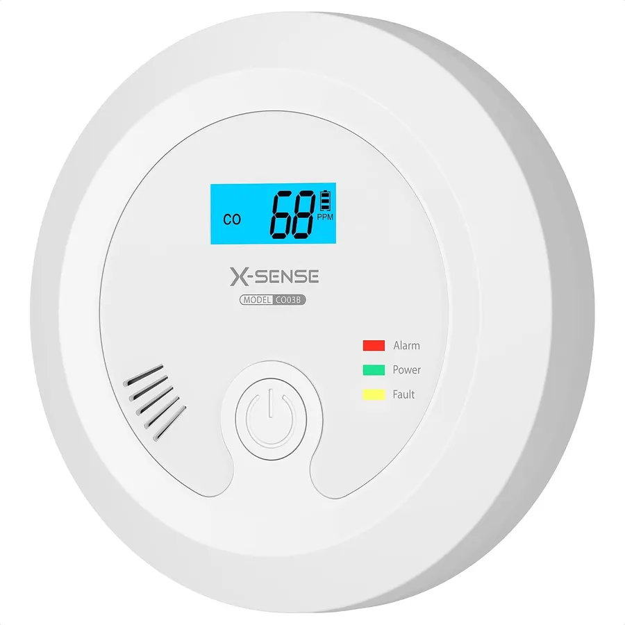 X-Sense CO03B - CO alarm with backlit LCD, single unit