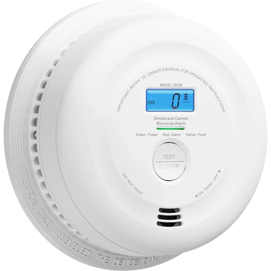 X-Sense SC08 - Smoke and CO alarm with LCD and 10-year battery, single unit