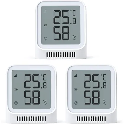 X-Sense STH0A - Thermo-hygrometer with 2.7-inch display, pack of 3