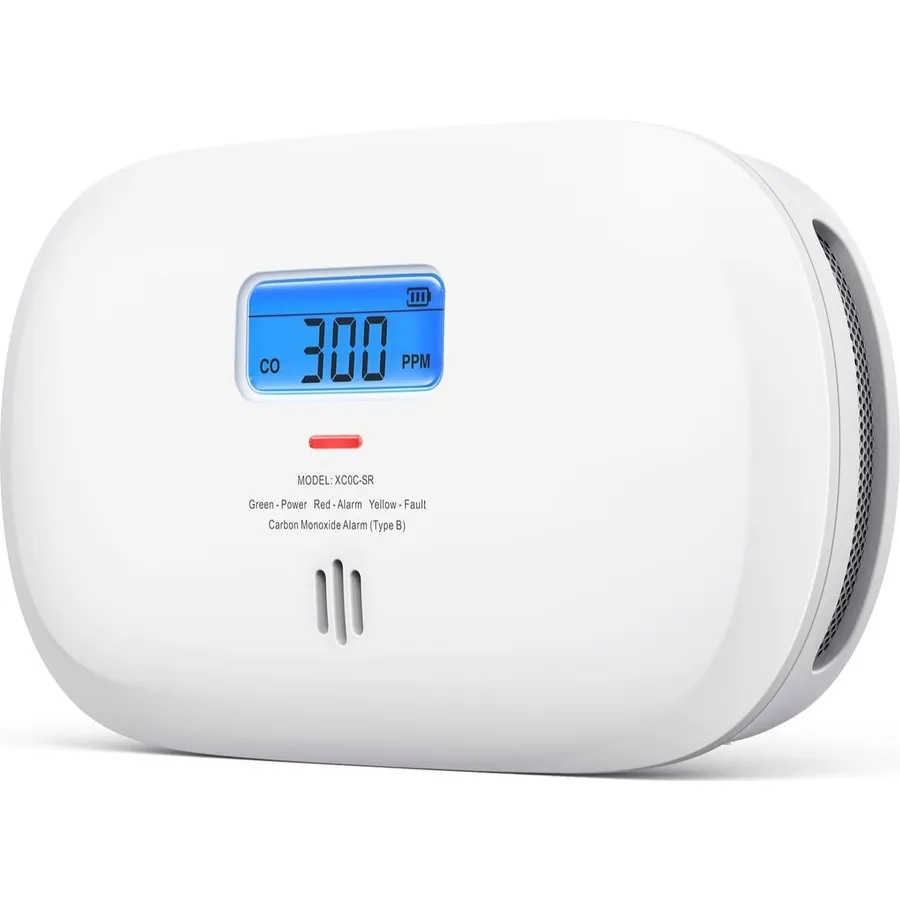X-Sense XC0C-SR - Compact CO alarm with display and 10-year sensor, single unit